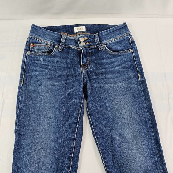 Hudson Ginny Straight with Cuff Distress Crop Low Rise Women’s Jeans - Size 25 - Picture 15 of 16